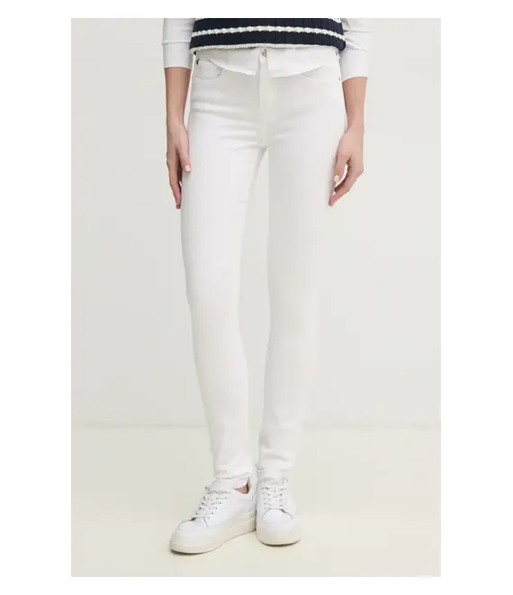 Τζιν παντελόνι Tommy Hilfiger χρώμα: άσπρο, WW0WW44361