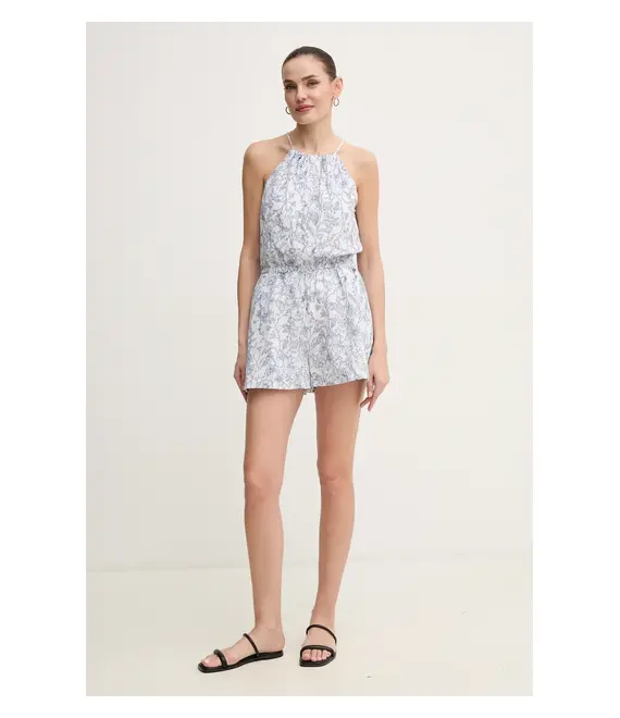Λινό ολόσωμο Pepe Jeans DENIA χρώμα: άσπρο, PL230523