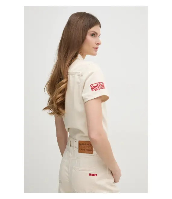 Ολόσωμη φόρμα τζιν Red Bull Racing x Pepe Jeans PITLANE JUMPSUIT χρώμα: μπεζ, RL230003R83