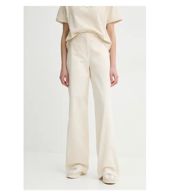 Βαμβακερό παντελόνι A.P.C. pantalon margaret χρώμα: μπεζ, COHFU.F08476