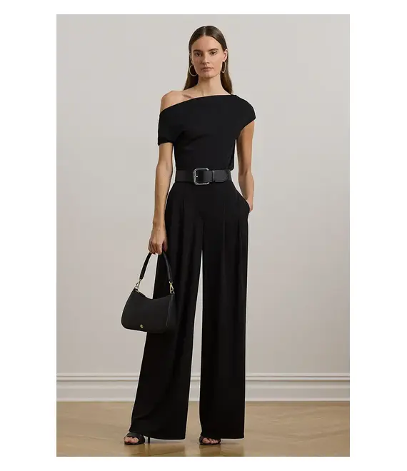 Παντελόνι Lauren Ralph Lauren χρώμα: μαύρο, 200961941
