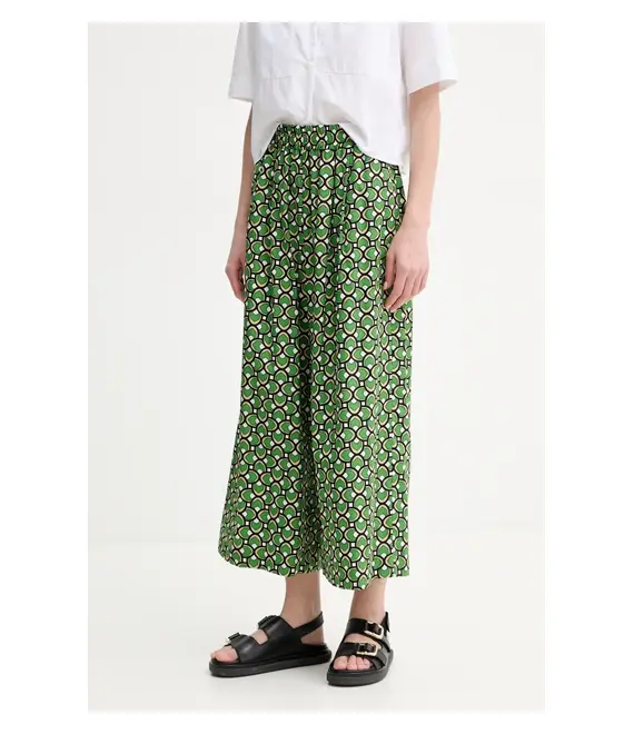 Βαμβακερό παντελόνι Weekend Max Mara χρώμα: πράσινο, 2515131102600