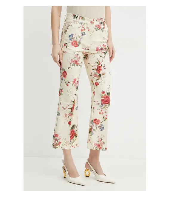 Παντελόνι Weekend Max Mara χρώμα: μπεζ, 2515131122600