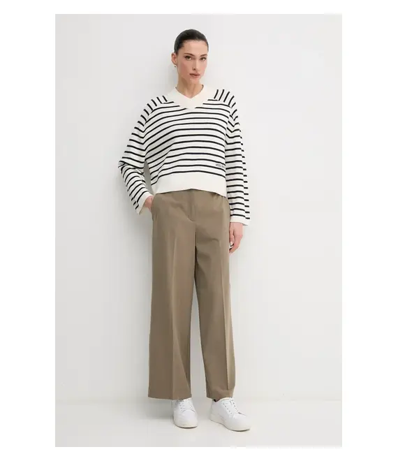 Παντελόνι Tommy Hilfiger χρώμα: μπεζ, WW0WW45463