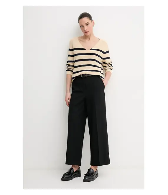 Παντελόνι Tommy Hilfiger χρώμα: μαύρο, WW0WW45463