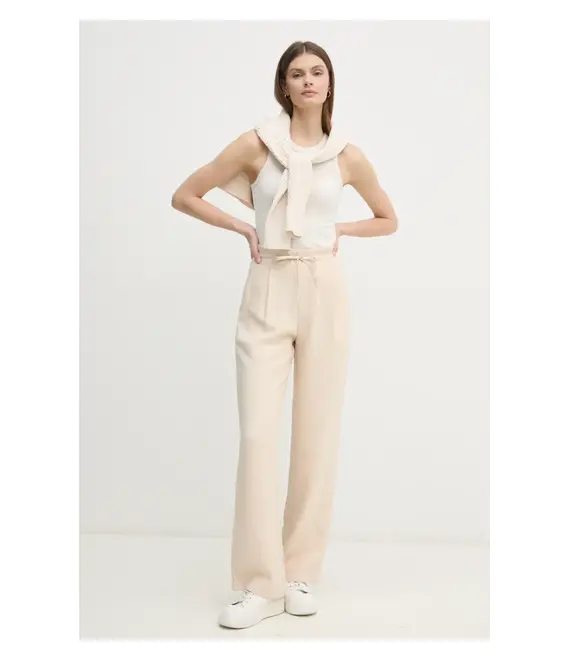 Παντελόνι Calvin Klein Jeans χρώμα: μπεζ, J20J225339