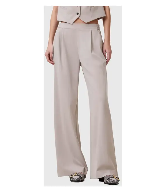 Παντελόνι AllSaints ALEIDA χρώμα: μπεζ, W037QC