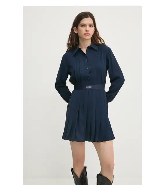 Φόρεμα Tommy Jeans χρώμα: ναυτικό μπλε, DW0DW19474