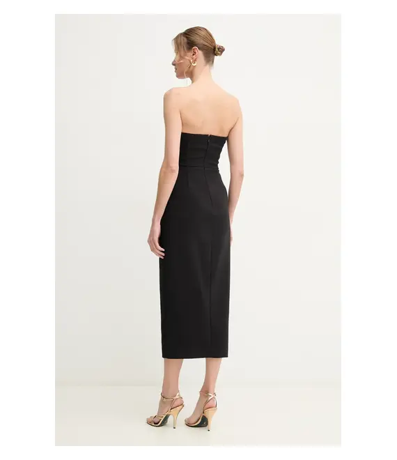 Φόρεμα Elisabetta Franchi χρώμα: μαύρο, AB76951E2