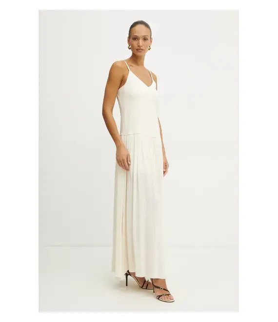 Φόρεμα Forte Forte χρώμα: μπεζ, 13560.my dress