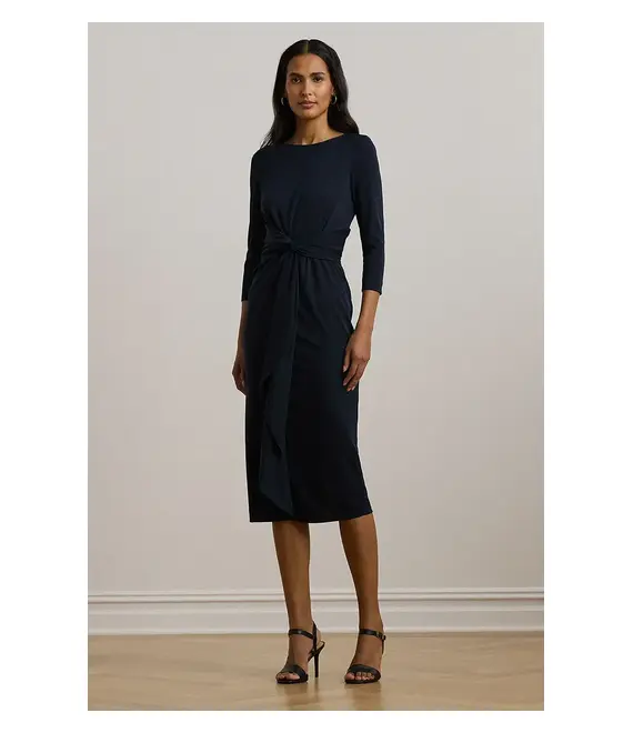 Φόρεμα Lauren Ralph Lauren χρώμα: ναυτικό μπλε, 250957698