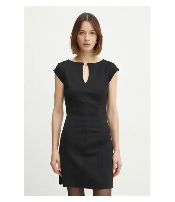 Φόρεμα Guess χρώμα: μαύρο, W5RK02 KCMU2