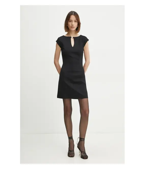 Φόρεμα Guess χρώμα: μαύρο, W5RK02 KCMU2