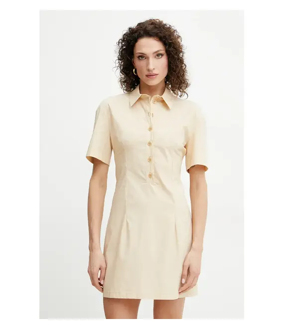 Φόρεμα Patrizia Pepe χρώμα: μπεζ, 2A2899 A570