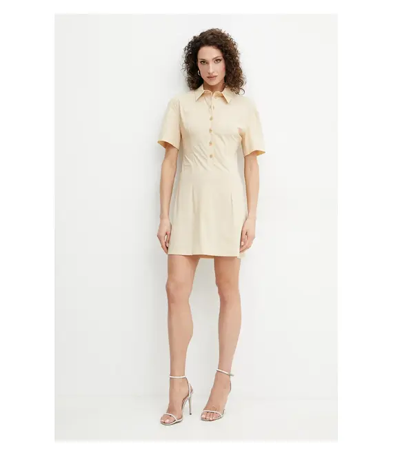 Φόρεμα Patrizia Pepe χρώμα: μπεζ, 2A2899 A570