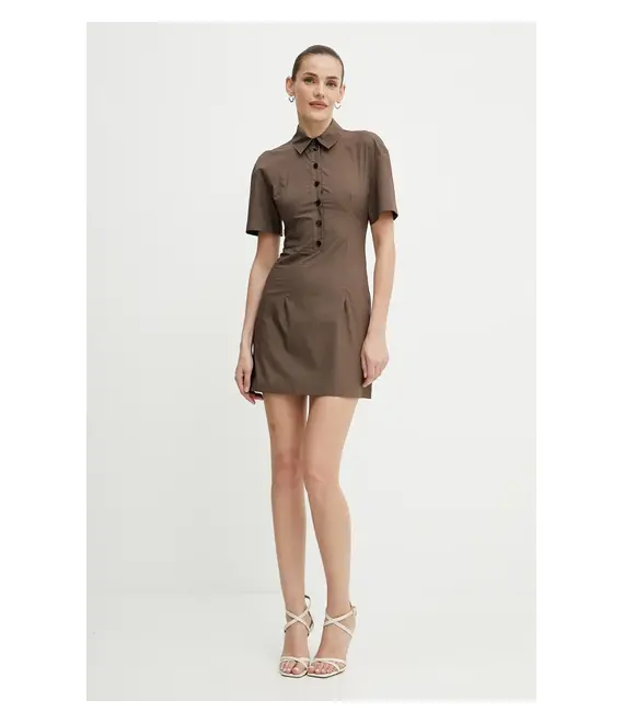 Φόρεμα Patrizia Pepe χρώμα: καφέ, 2A2899 A570