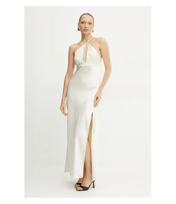 Φόρεμα Patrizia Pepe χρώμα: μπεζ, 2A2877 A563