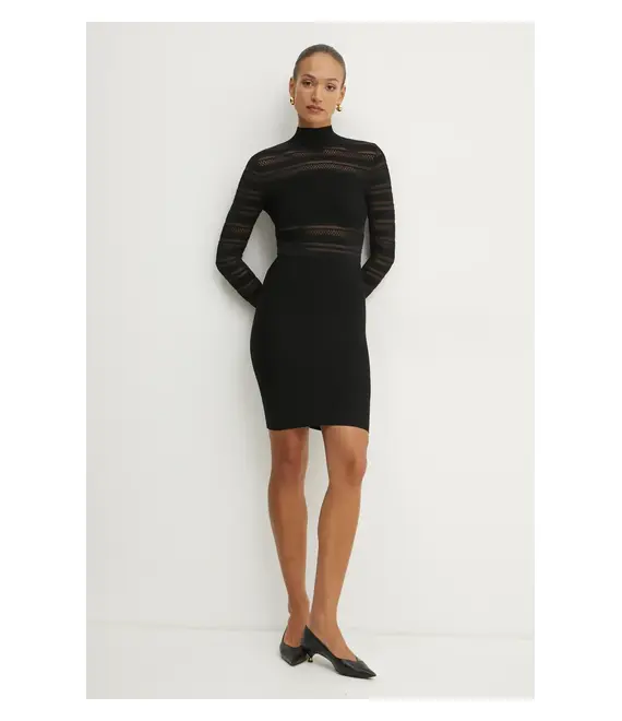 Φόρεμα Marciano Guess DANI χρώμα: μαύρο, 5RGK59 5855Z