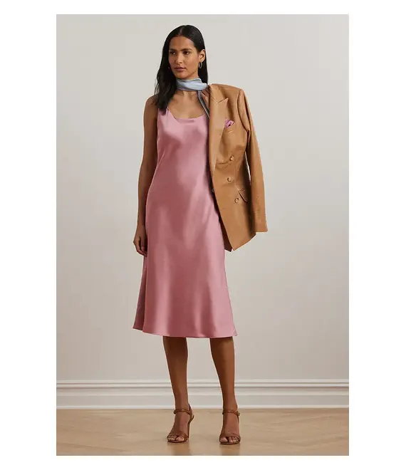 Φόρεμα Lauren Ralph Lauren χρώμα: ροζ, 200970168