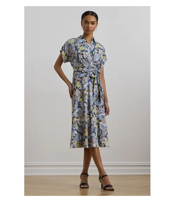 Φόρεμα Lauren Ralph Lauren χρώμα: μπλε, 250963461
