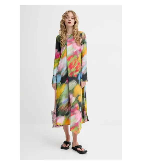 Φόρεμα Stine Goya χρώμα: πολύχρωμο, SG-SS25-D120-2263