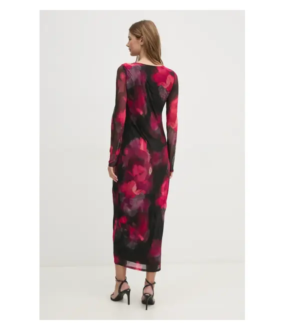 Φόρεμα Dkny χρώμα: ροζ, DD4KU42A