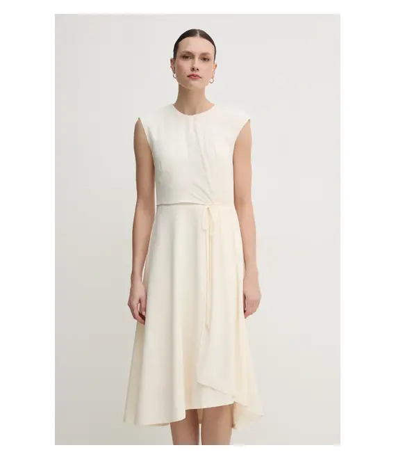 Φόρεμα Dkny χρώμα: μπεζ, DD4KC366