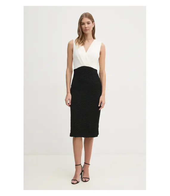 Φόρεμα Dkny χρώμα: μπεζ, DD4KWD80