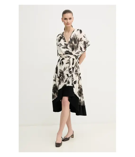 Φόρεμα Dkny χρώμα: μπεζ, DD4K6963