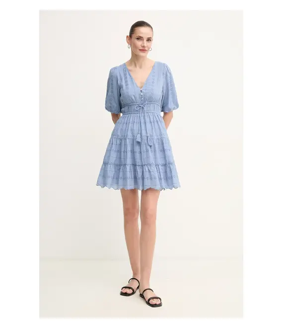 Βαμβακερό φόρεμα Pepe Jeans DAY χρώμα: μπλε, PL953694