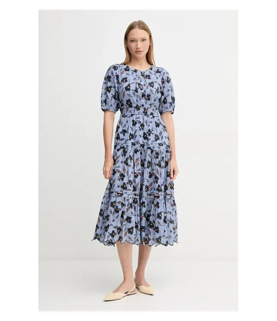 Βαμβακερό φόρεμα Pepe Jeans EVA χρώμα: μπλε, PL953695