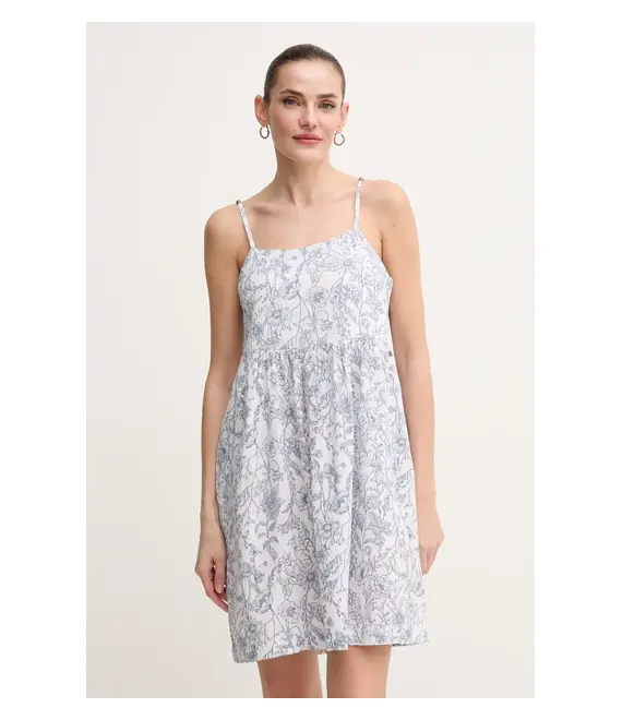 Λινό φόρεμα Pepe Jeans DIVINA χρώμα: άσπρο, PL953702
