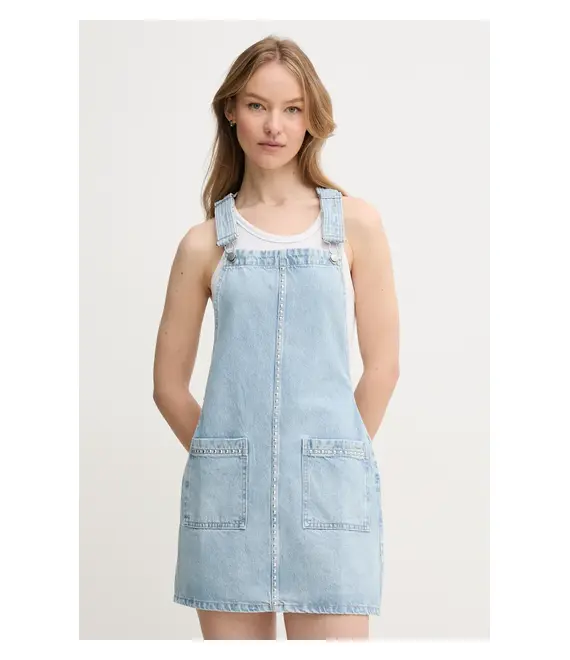 Φόρεμα τζιν Pepe Jeans VESTA STUD χρώμα: μπλε, PL953720