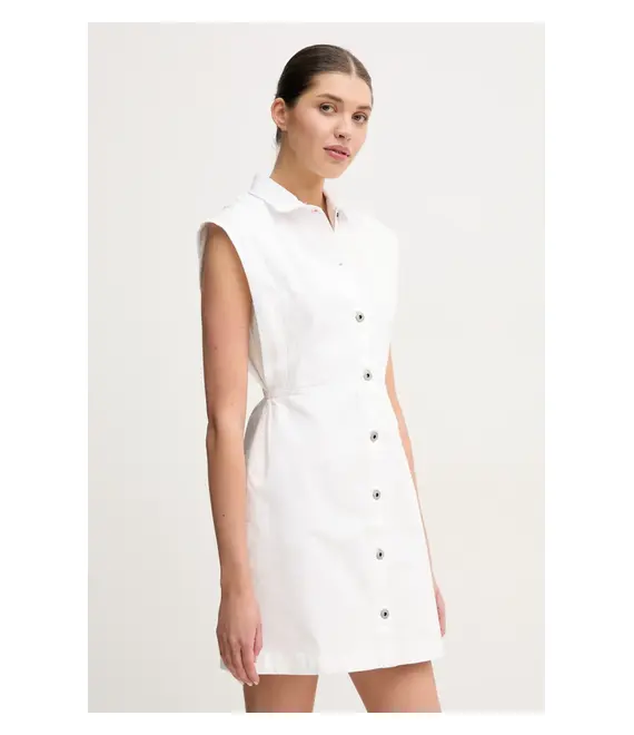 Φόρεμα τζιν Pepe Jeans CHEY WHT χρώμα: άσπρο, PL953721