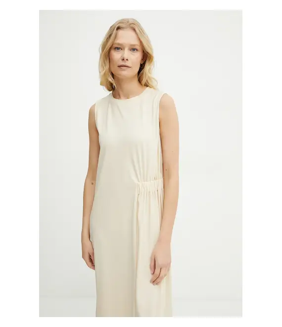 Φόρεμα Weekend Max Mara χρώμα: μπεζ, 2515621032600