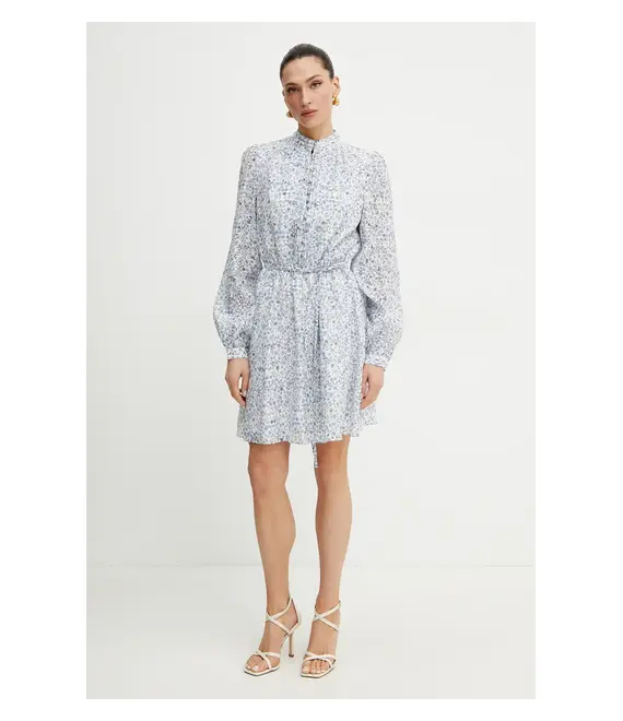 Φόρεμα Guess ADLAIDE χρώμα: μπλε, W5GK07 WH4K2