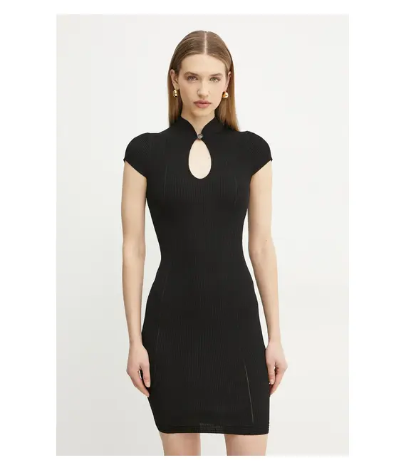 Φόρεμα Guess MALIA χρώμα: μαύρο, W5GK46 Z3L10