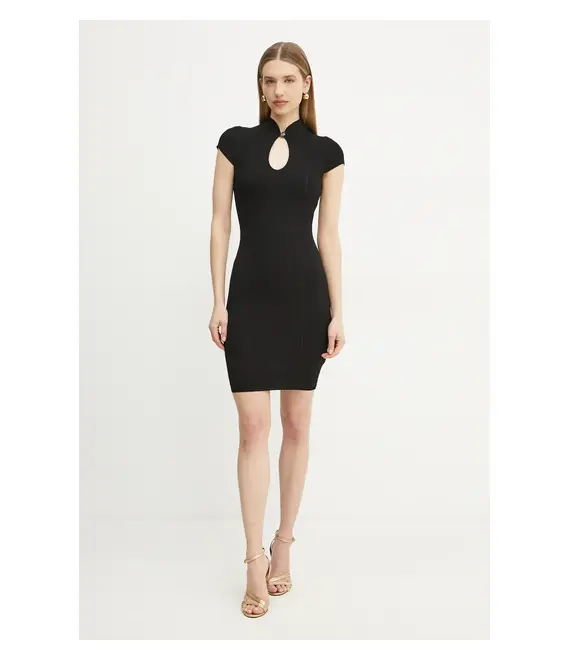 Φόρεμα Guess MALIA χρώμα: μαύρο, W5GK46 Z3L10