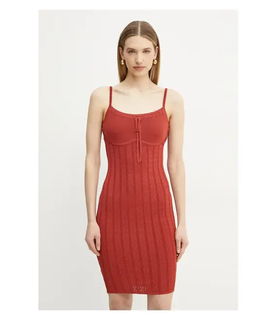 Φόρεμα Guess REINA χρώμα: πορτοκαλί, W5GK67 Z3NX0