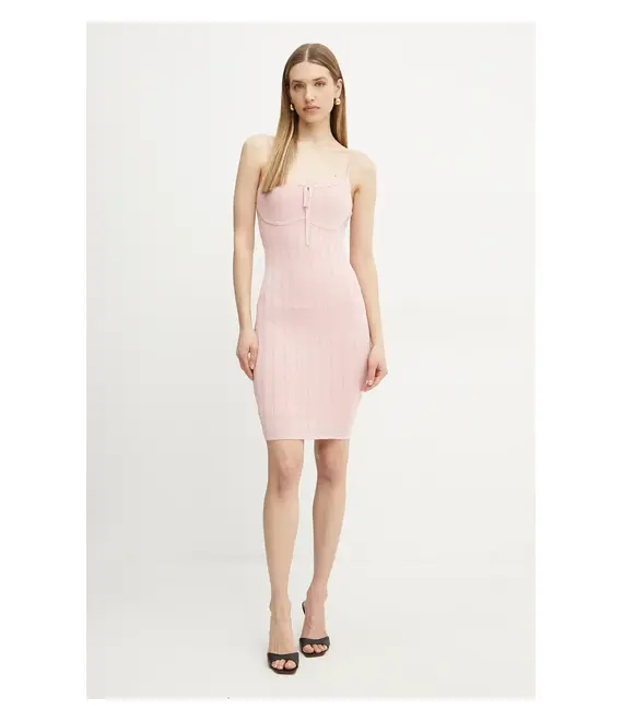 Φόρεμα Guess REINA χρώμα: ροζ, W5GK67 Z3NX0