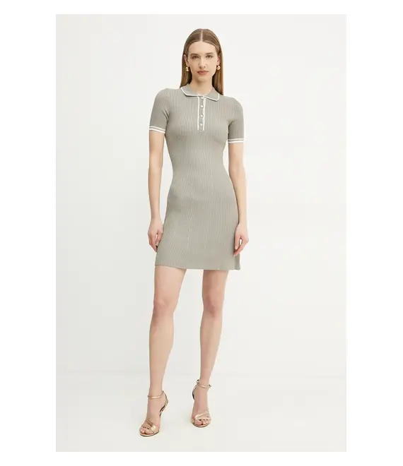 Φόρεμα Guess THALIA χρώμα: μπεζ, W5GK84 Z3L10