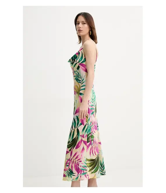 Φόρεμα Guess NEW AKILINA χρώμα: μπεζ, W5GK85 WH9C2