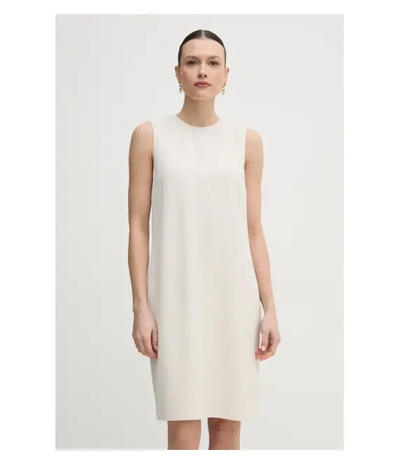 Φόρεμα Calvin Klein χρώμα: μπεζ, K20K208390