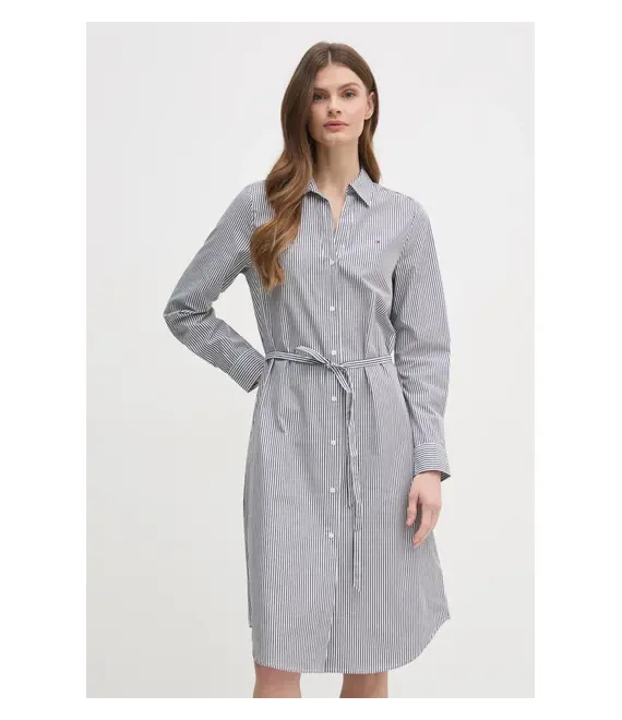 Φόρεμα Tommy Hilfiger χρώμα: άσπρο, WW0WW45581