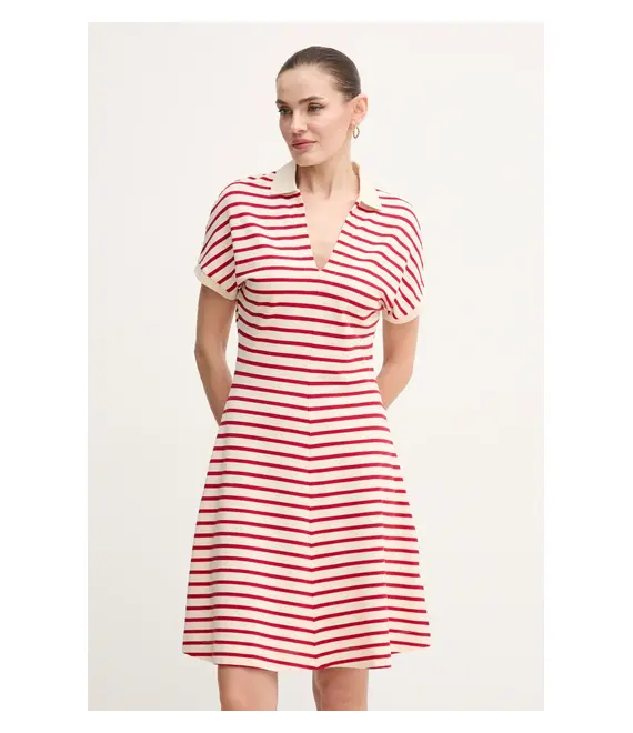 Φόρεμα Tommy Hilfiger χρώμα: κόκκινο, WW0WW44513