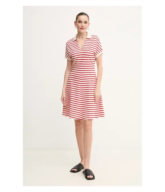 Φόρεμα Tommy Hilfiger χρώμα: κόκκινο, WW0WW44513