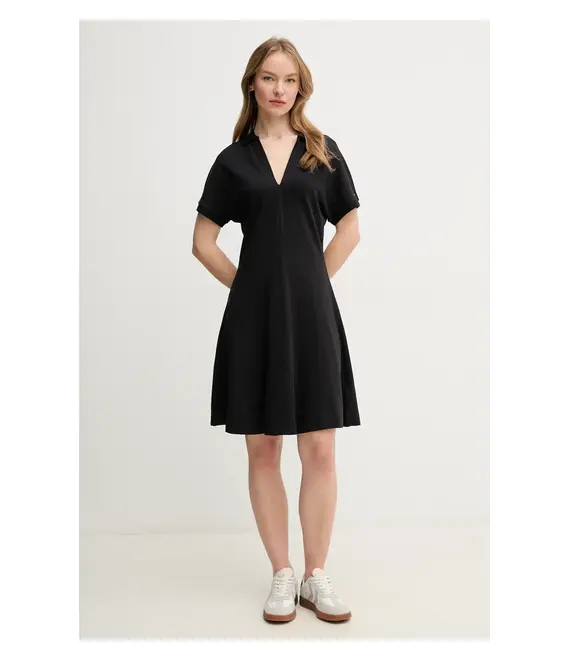 Φόρεμα Tommy Hilfiger χρώμα: μαύρο, WW0WW44513