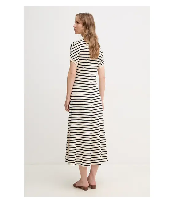 Φόρεμα Tommy Hilfiger χρώμα: μπεζ, WW0WW44514