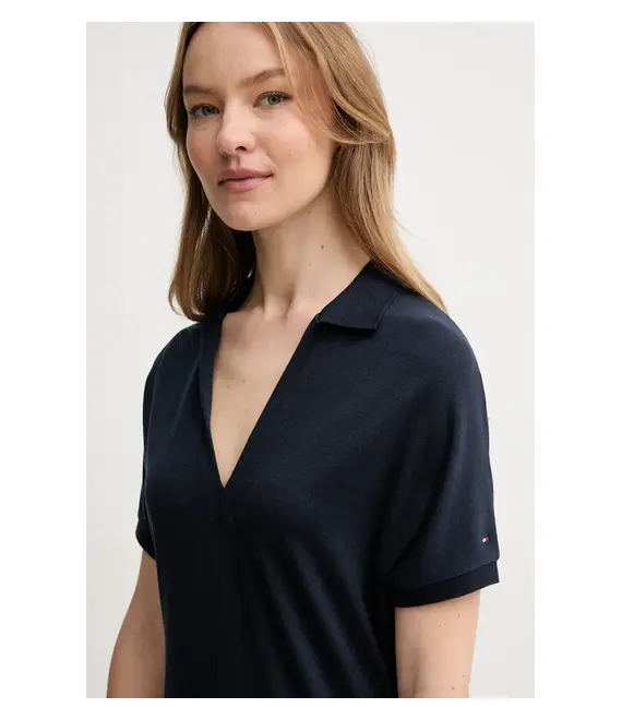 Φόρεμα Tommy Hilfiger χρώμα: ναυτικό μπλε, WW0WW44514