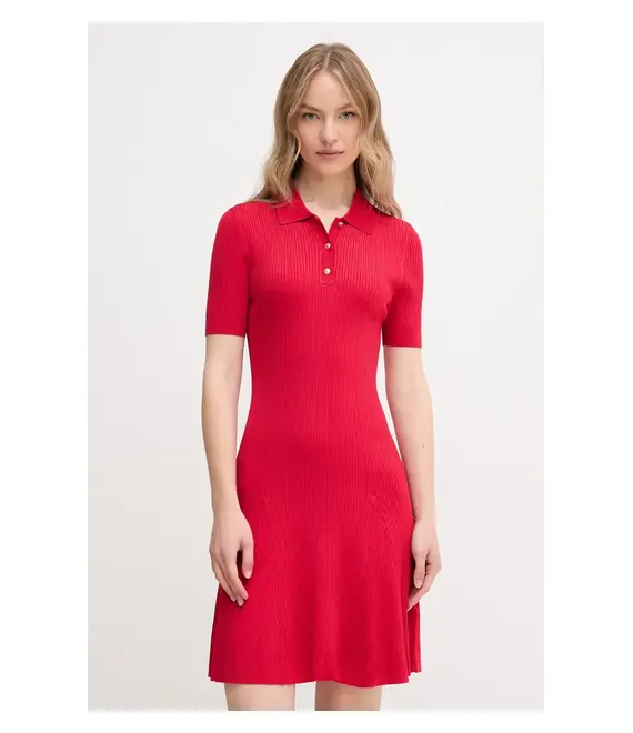 Φόρεμα Tommy Hilfiger χρώμα: κόκκινο, WW0WW45512